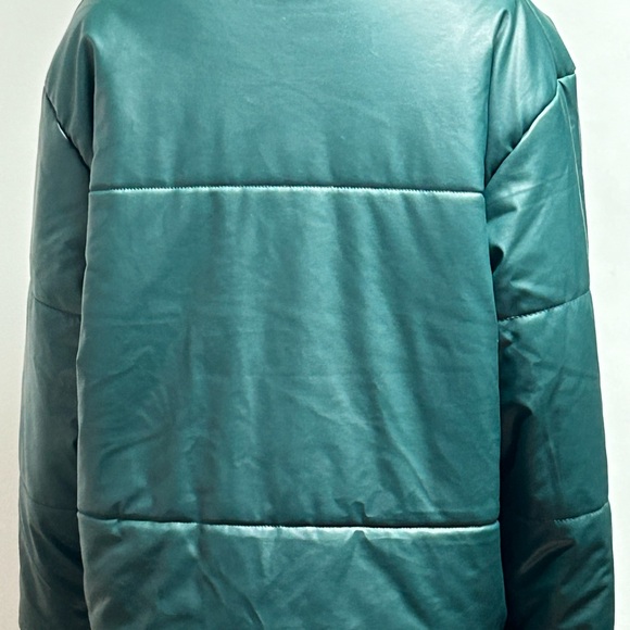 Ashley Stewart Teal Puffer Jacket Size 14/16 - Picture 9 of 12